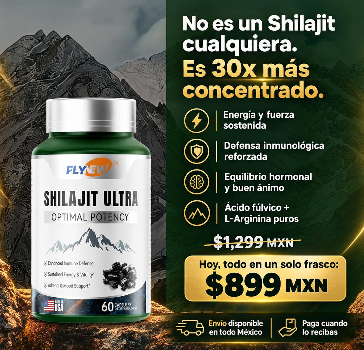 Shilajit Ultra FlyNew 60 Capsulas